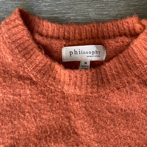 Orange Women’s Medium Philosophy Sweater - Picture 2 of 2